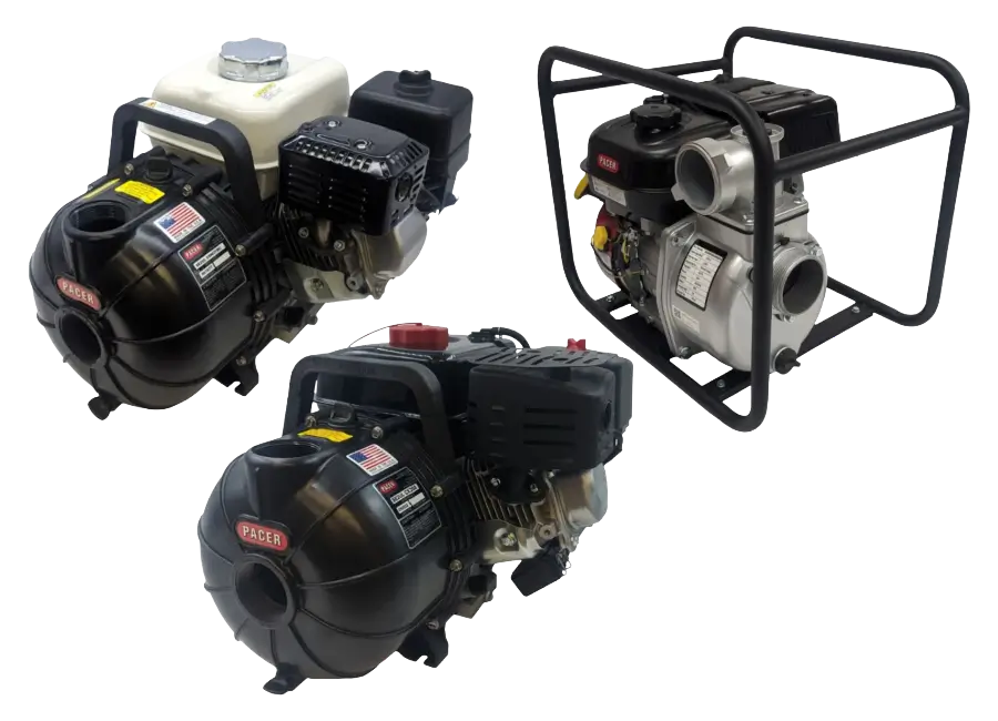 Three Pacer transfer pumps