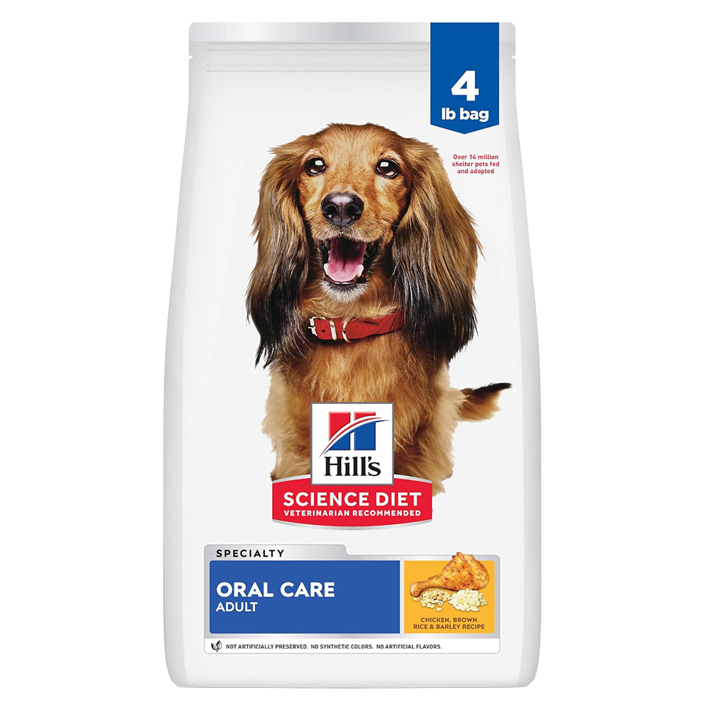 image of Oral Care Adult Chicken, Rice and Barley Dry Dog Food, 4 lb