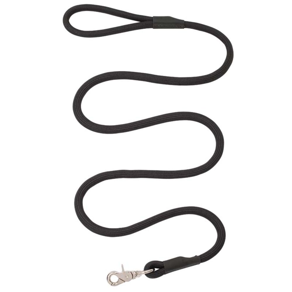 image of Rope Leash, Black, 1/2-inch x 6-foot
