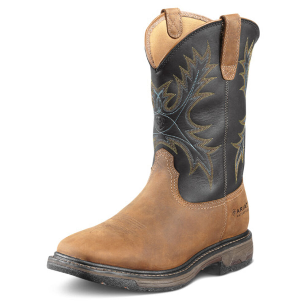 image of Men's Workhog Wide Square Toe Steel Toe Waterproof Work Boot 
