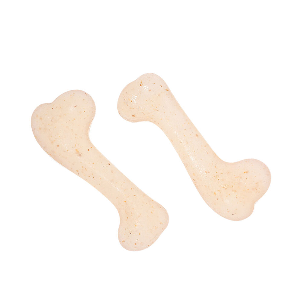 image of Durable Chew Dog Bones-Chicken Flavored, 4 in, 2 pk