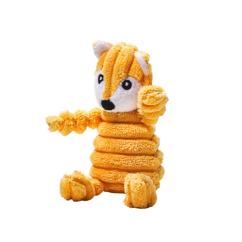 image of Mini Corduroy Fox Squeaky Dog Toy