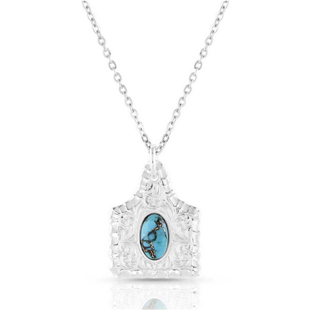 image of Women's Turquoise Chiseled Tag Necklace