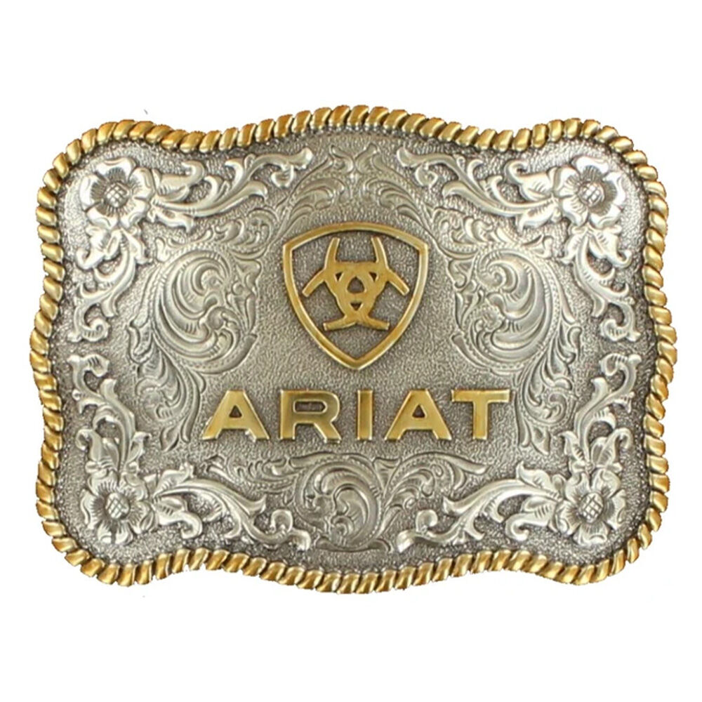 image of Women's Scalloped Rope Trim Belt Buckle