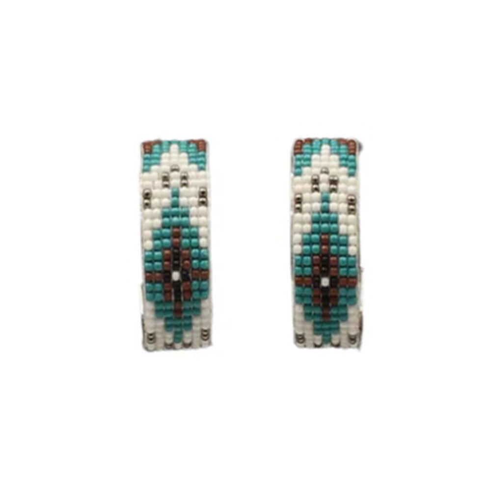 image of Southwest Beaded Hoop Earrings