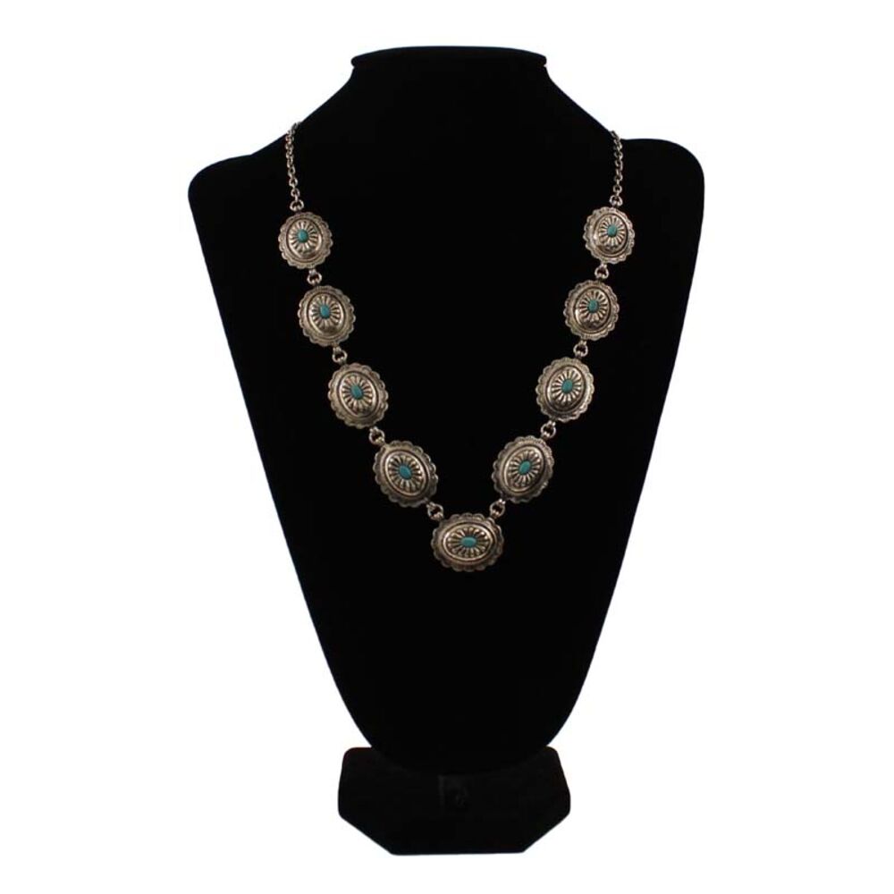 image of Southwest Turquoise Pendant Jewelry Set