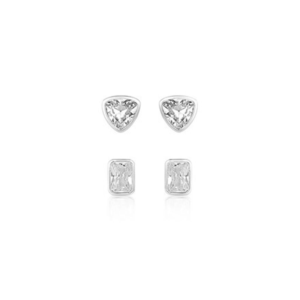 image of Women's Crystal Essentials Earrings, 2 pk