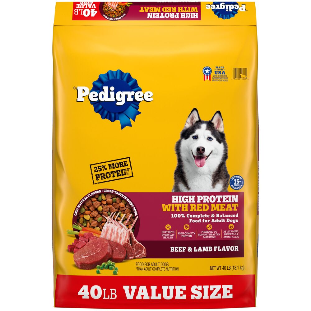 image of High Protein Beef & Lamb Adult Dog Food, 40 lb