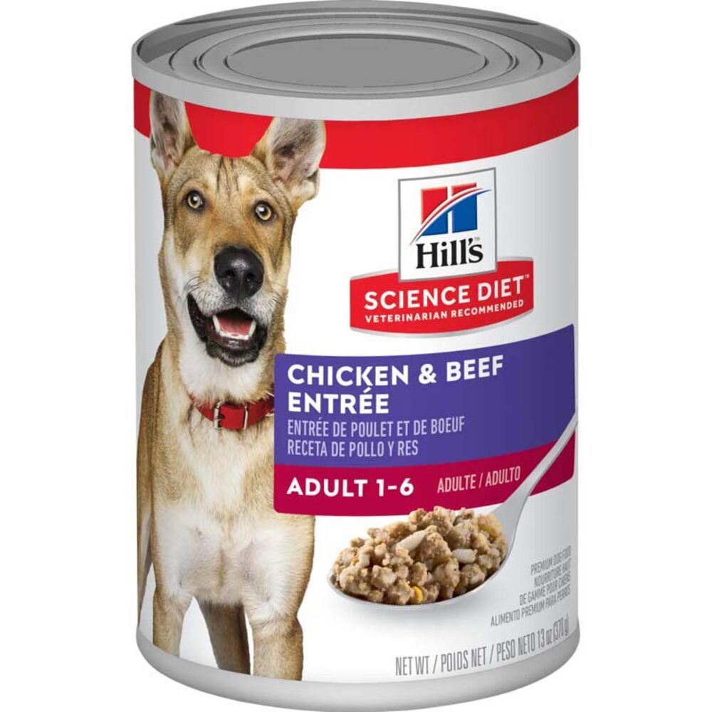 image of Wet Adult Dog Food- Chicken and Beef Entrée, 13 oz