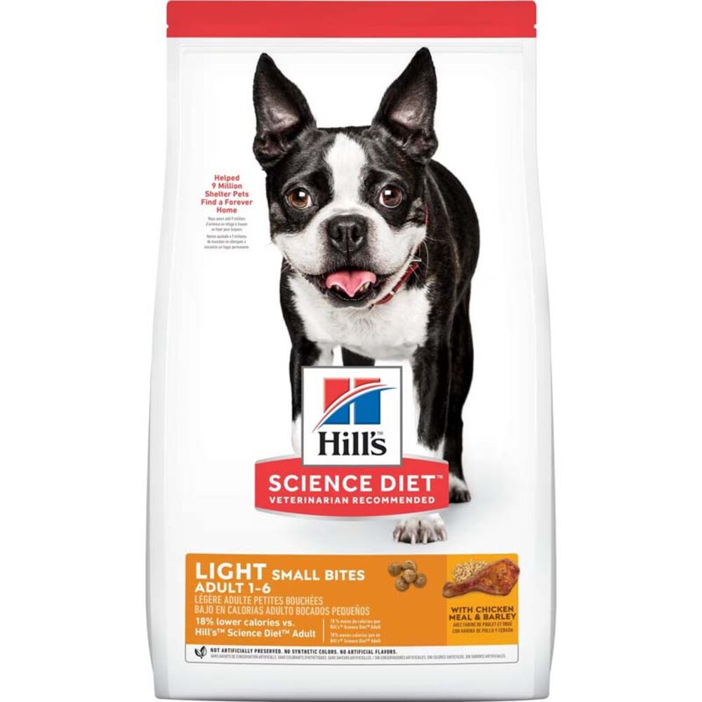 image of Dry Adult Dog Food- Light, Small Bites, Chicken and Barley, 5 lb
