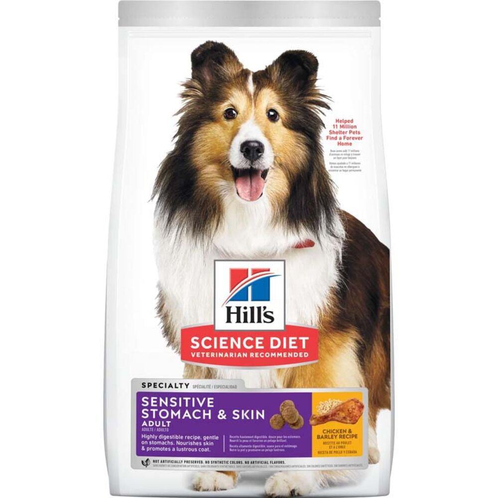 image of Dry Adult Dog Food- Sensitive Stomach and Skin, Chicken and Barley, 4.5 lb
