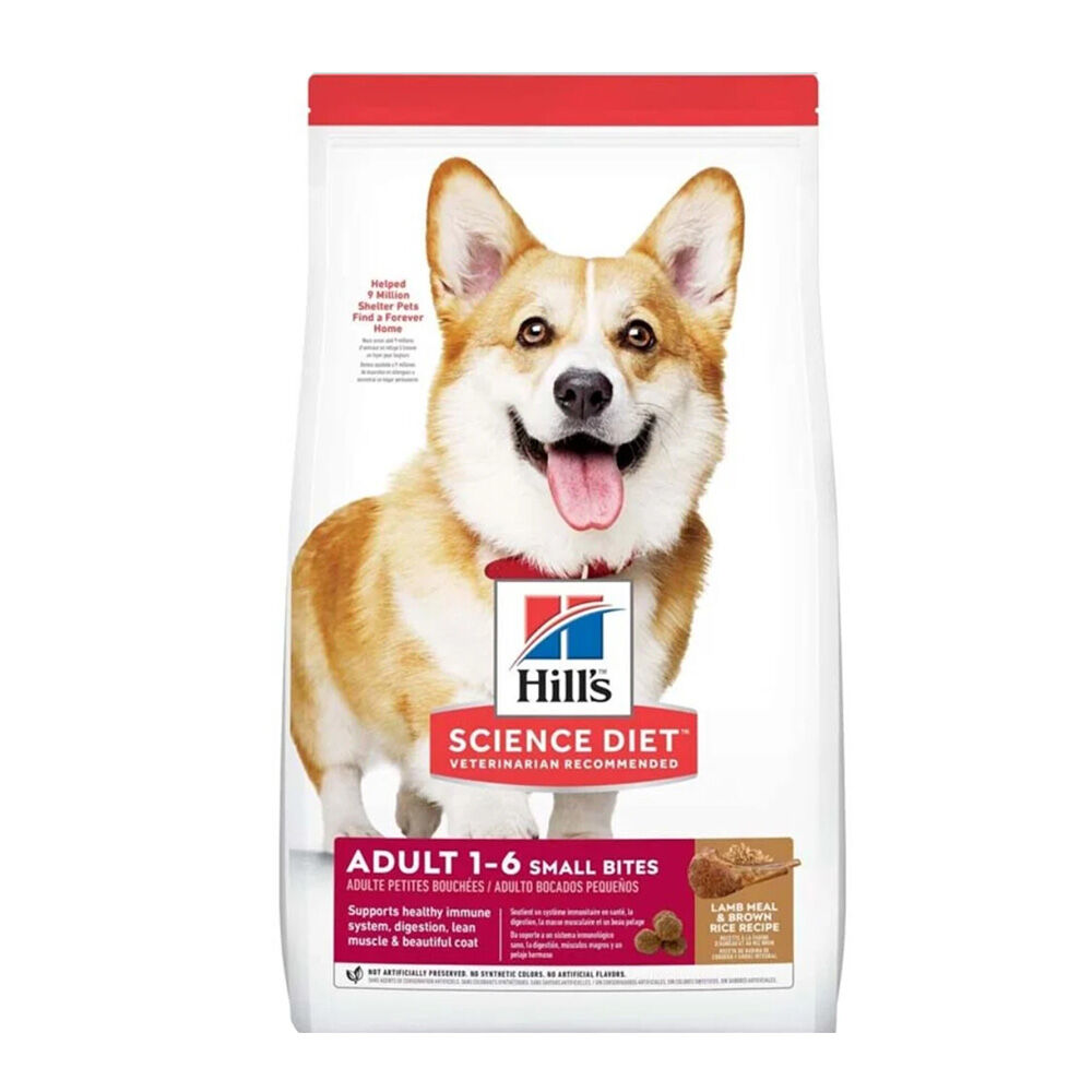 image of Dry Adult Dog Food- Small Bites, Lamb and Rice, 15.5 lb