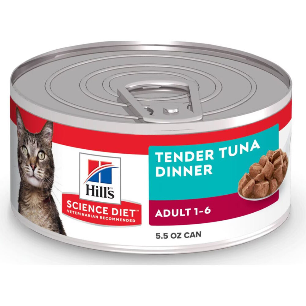 image of Wet Adult Cat Food- Tender Tuna Dinner, 5.5 oz