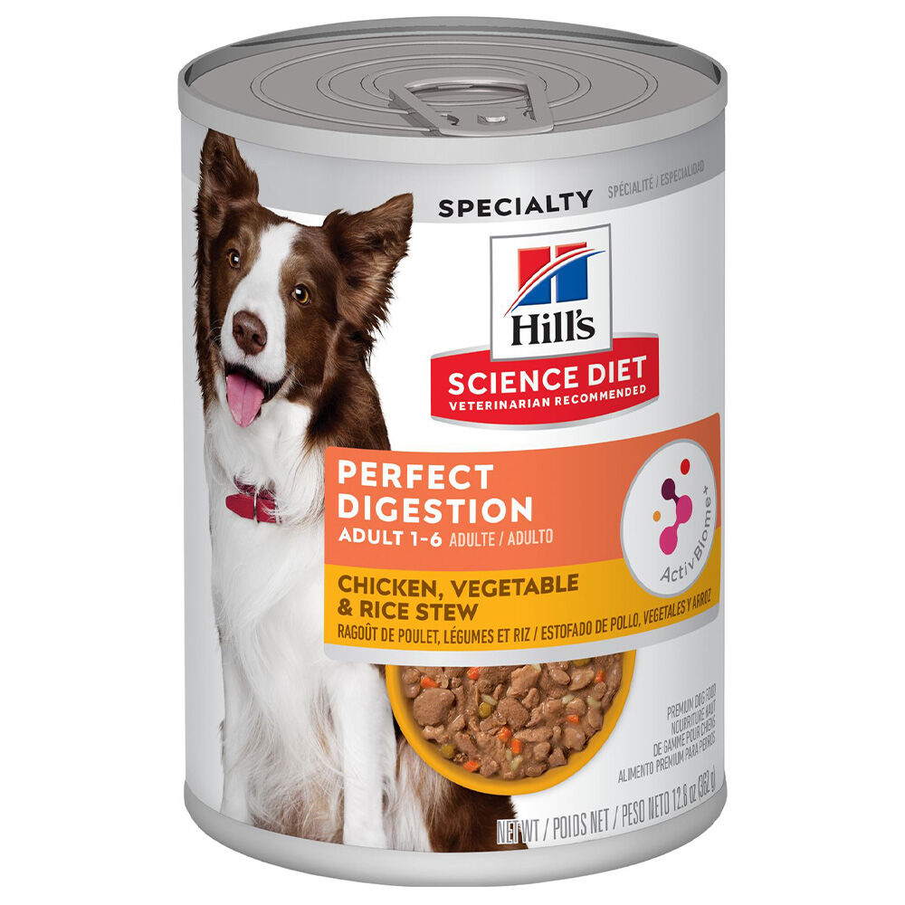 image of Wet Adult Dog Food- Perfect Digestion, Chicken, Vegetable and Rice Stew, 12.8 oz