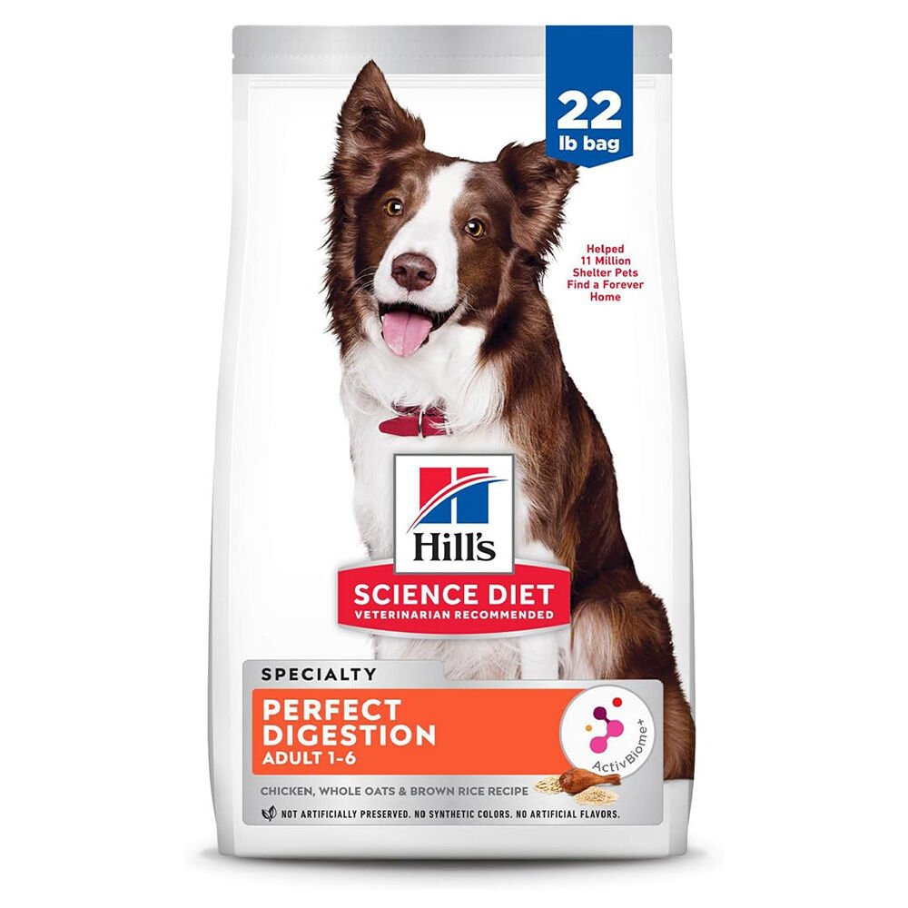 image of Dry Adult Dog Food- Perfect Digestion, Chicken, 22 lb