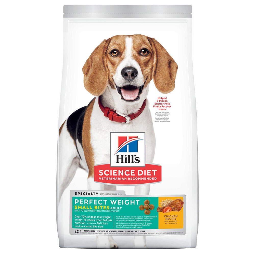 image of Dry Adult Dog Food- Perfect Weight Small Bites, Chicken, 4 lb