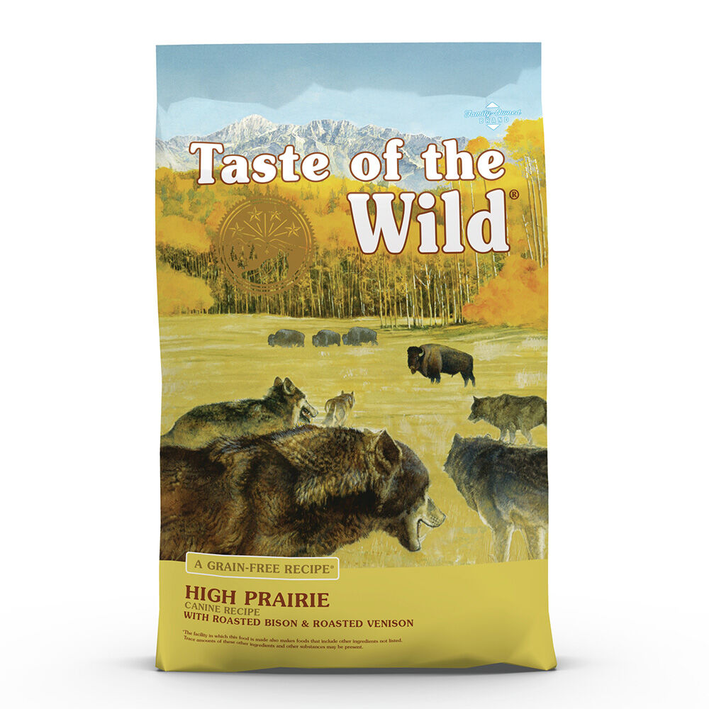image of Taste of the Wild Dry Dog Food- High Prairie, Grain-Free, Roasted Bison and Venison, 5 lb