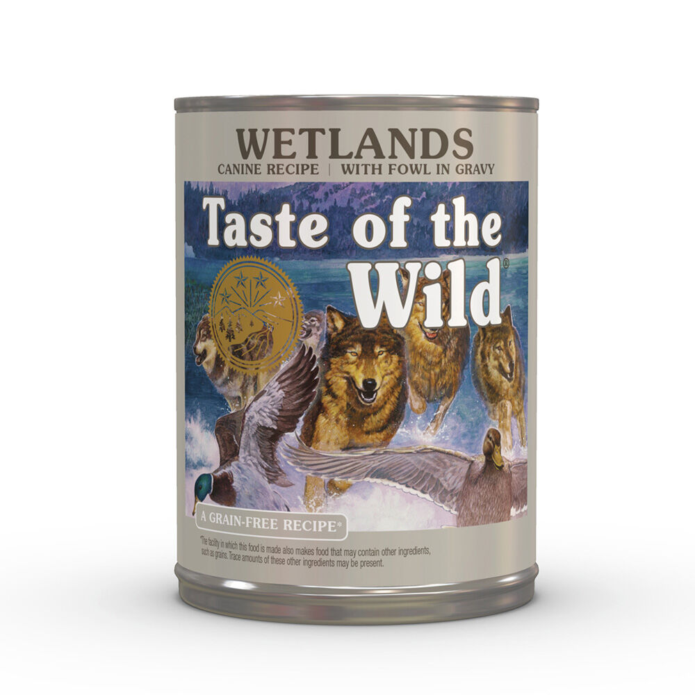 image of Taste of the Wild Wet Dog Food- Wetlands, Grain Free, Fowl in Gravy, 13.2 oz