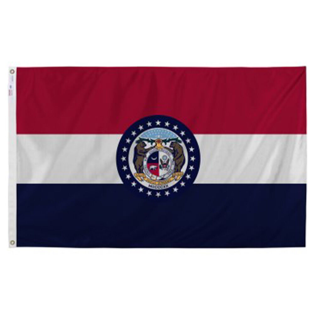 image of 3 ft x 5 ft Nylon Missouri State Flag
