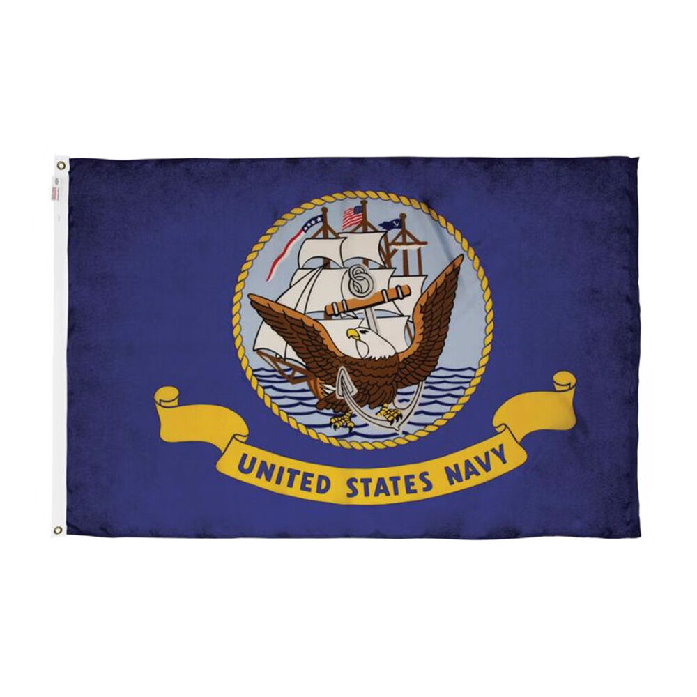 image of 3 ft x 5 ft Nylon Military Navy Flag