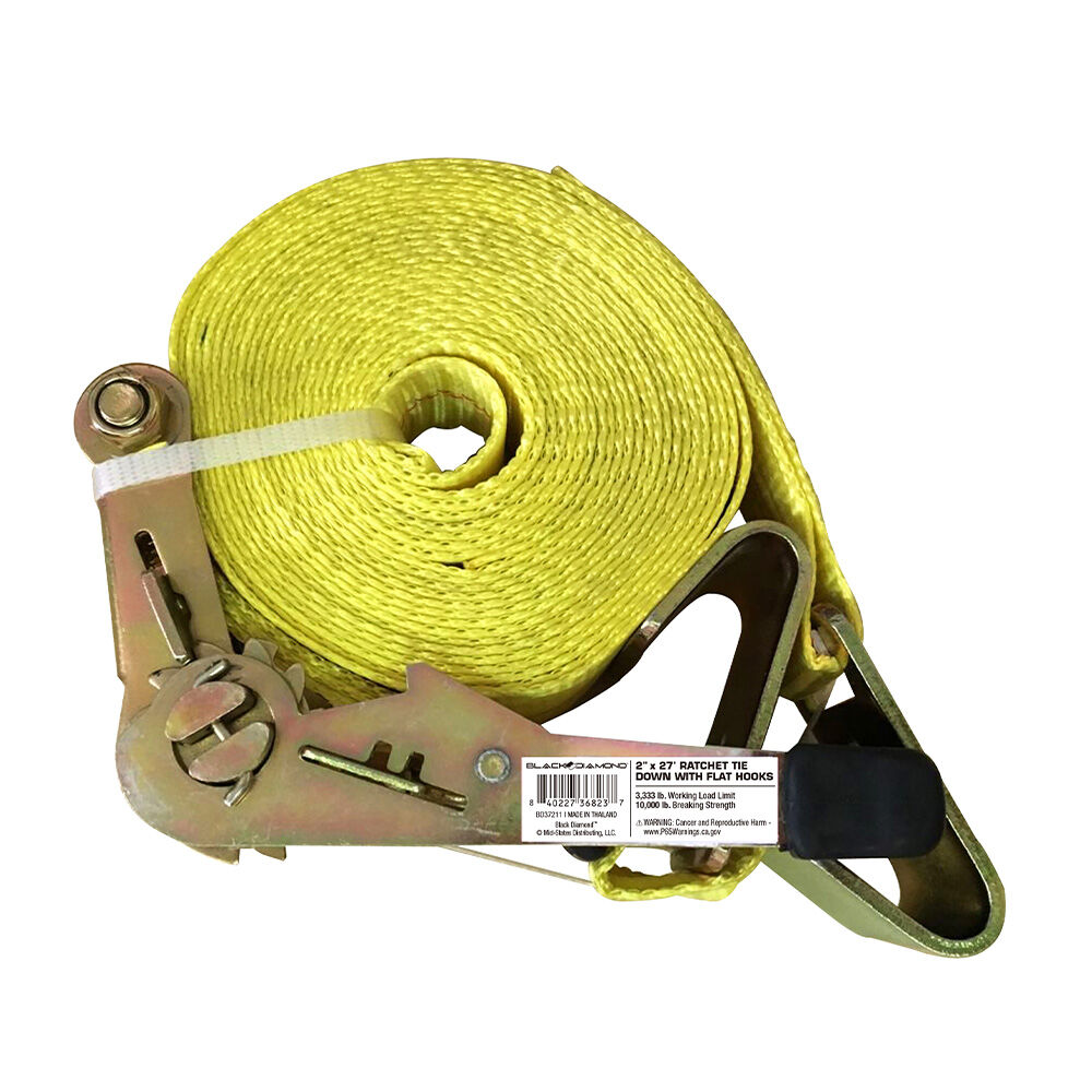 image of 2 in x 27 ft Ratchet Tie Down with Flat Hooks