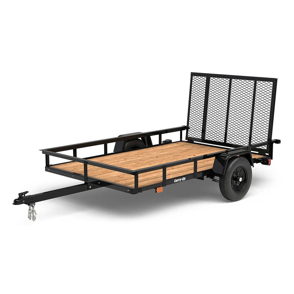 image of 5 ft x 8 ft Steel Mesh Utility Trailer with Ramp Gate