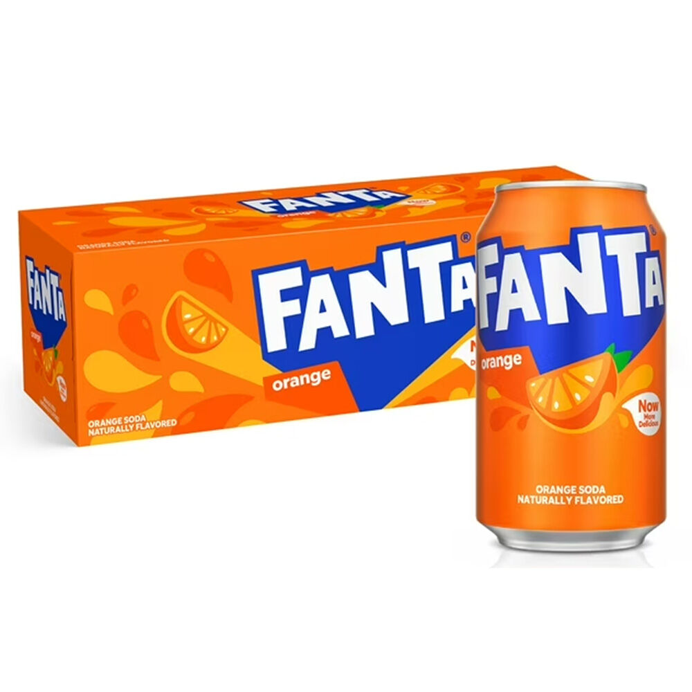 image of Fanta Soda Can- Orange, 12 fl oz, 12 pk