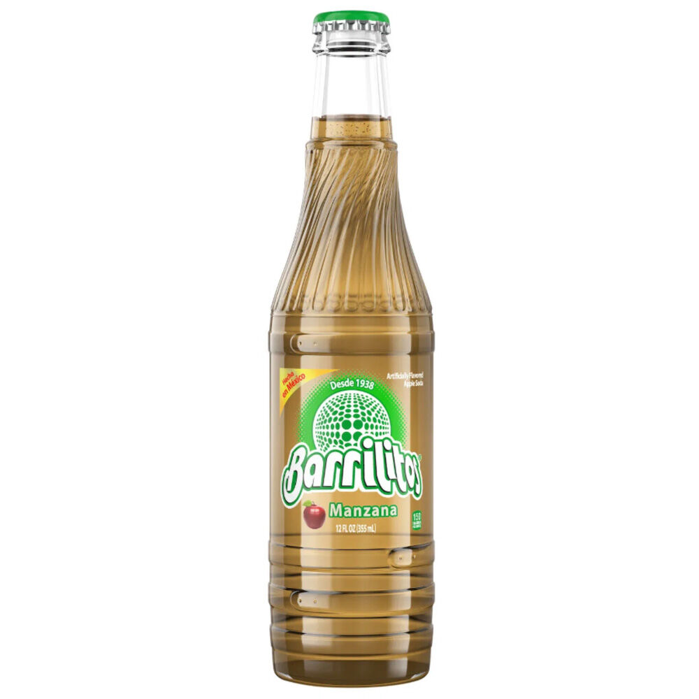 image of Barrilitos Soda Bottle- Apple, 12 oz