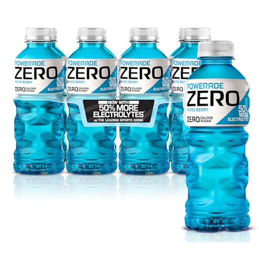image of Powerade Sports Drink- Zero, Mixed Berry, 20 oz, 8 pk