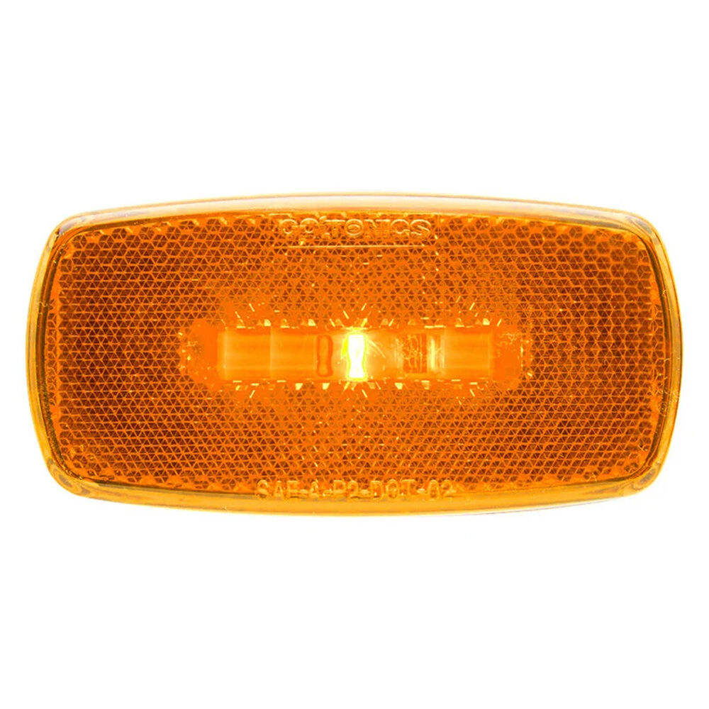 image of Amber LED Oblong Marker/Clearance Light, Black Base