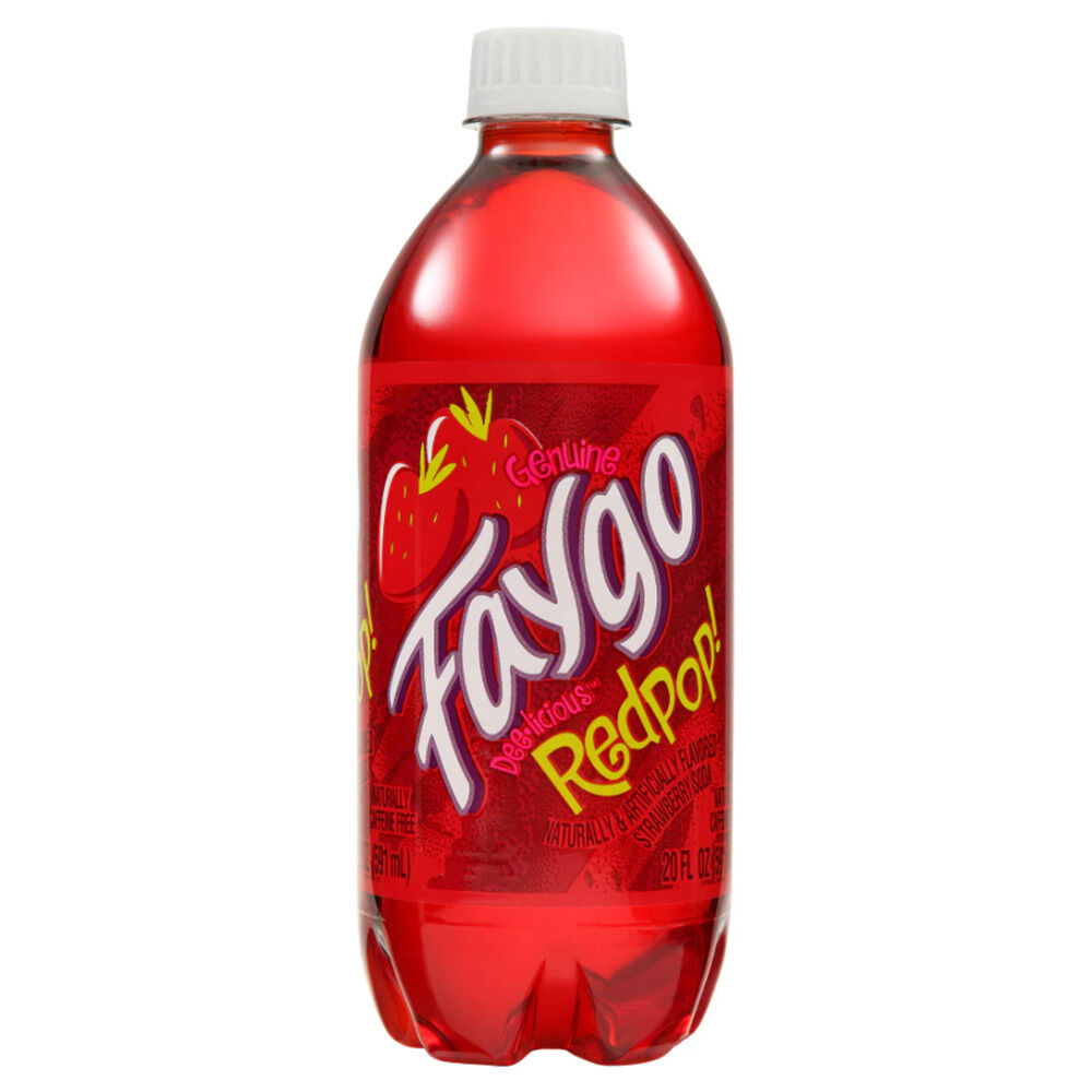 image of Faygo Soda Bottle- Red Pop, 20 fl oz