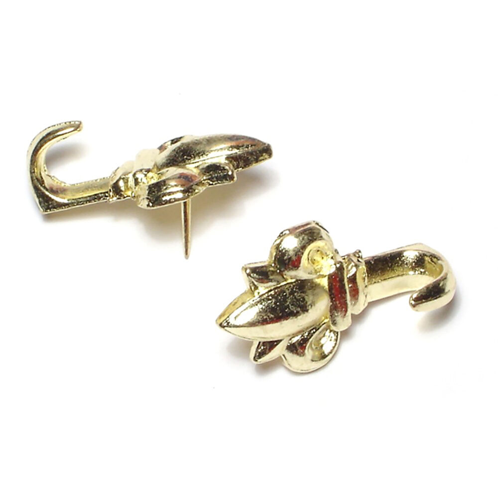 image of Fleur Push Pin Hanger Brass 23518