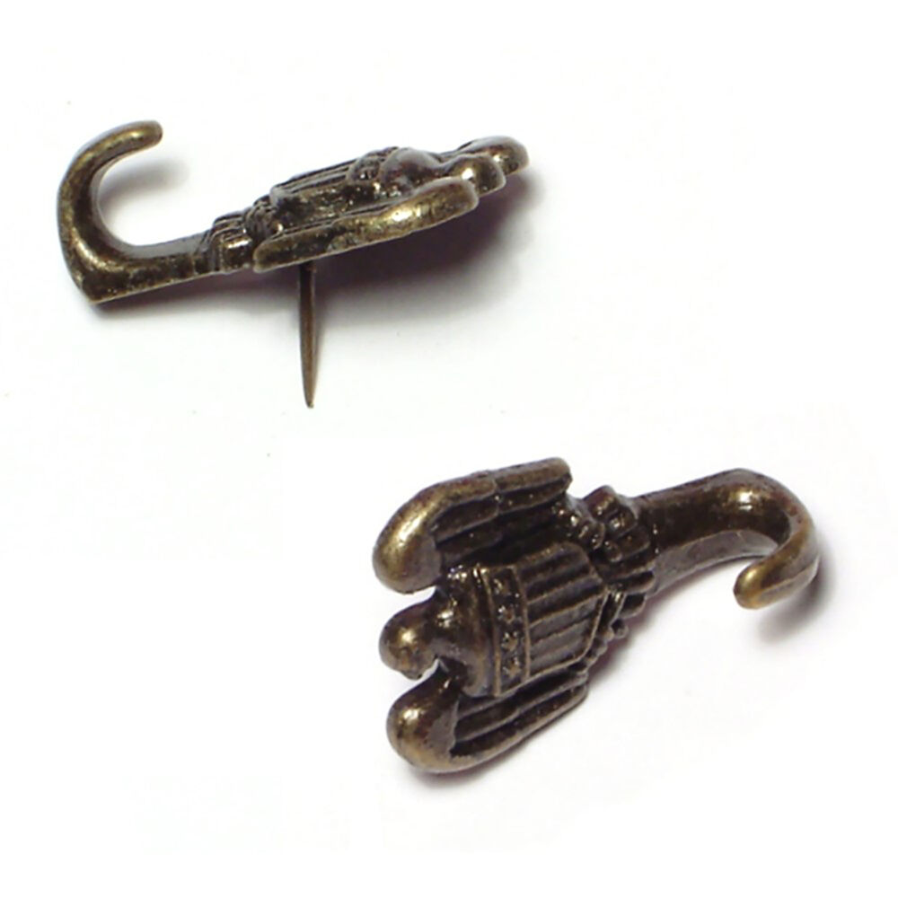 image of Eagle Push Pin Hanger, Brass