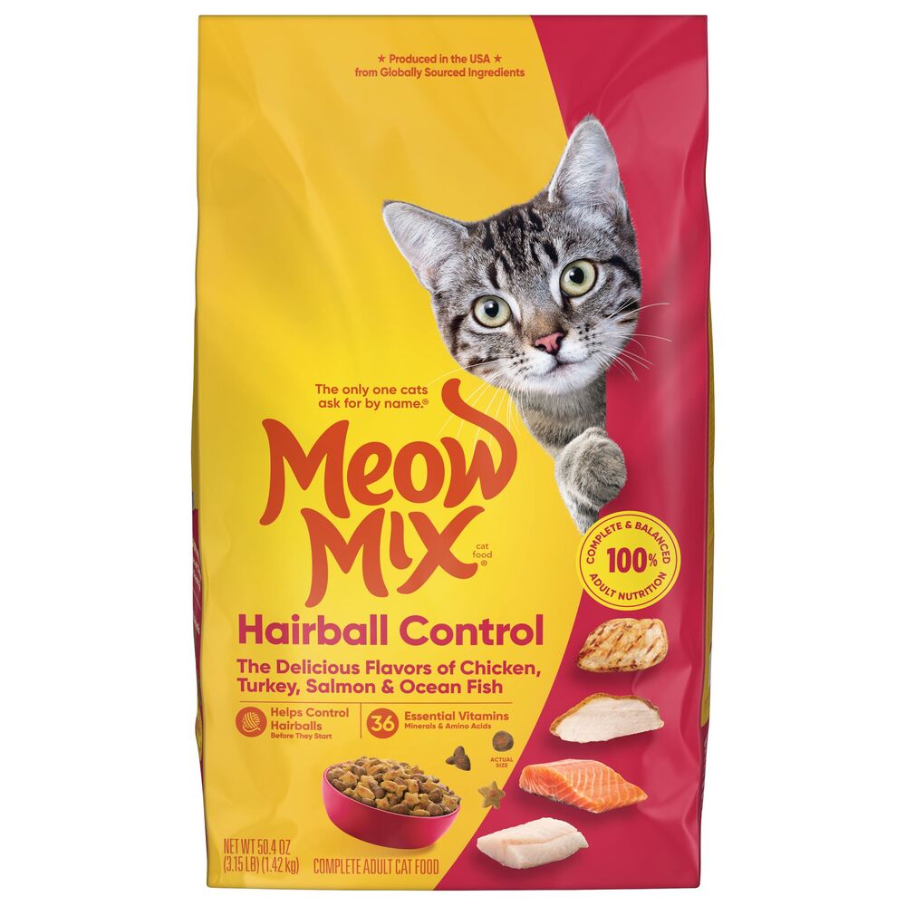 image of Dry Cat Food- Hairball Control, 3.15 lb