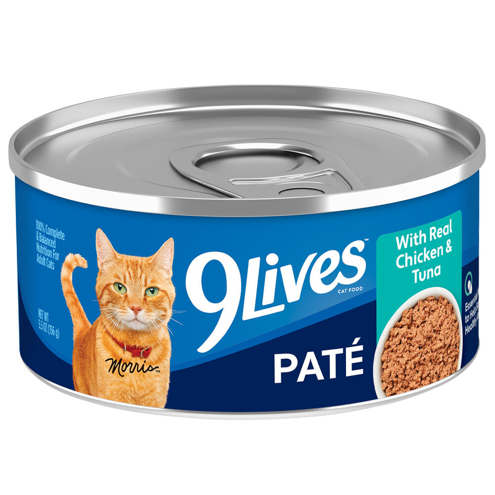 image of Wet Cat Food- Meaty Pate, Chicken and Tuna, 5.5 oz