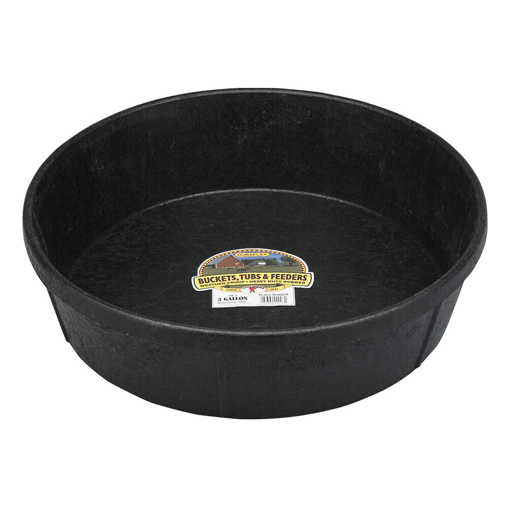 image of 3 gal Rubber Feed Pan