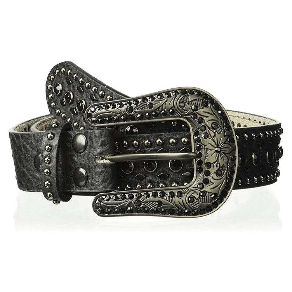image of Women's Rhinestone Floral Bling Belt