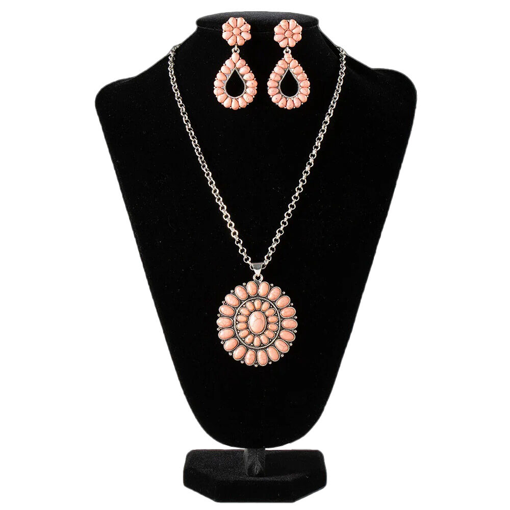 image of Women's Pink Stone Jewelry Set