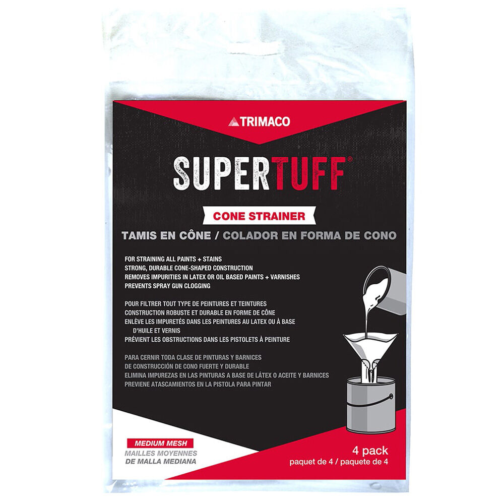 image of SuperTuff Cone Paint Strainer, 4 pk
