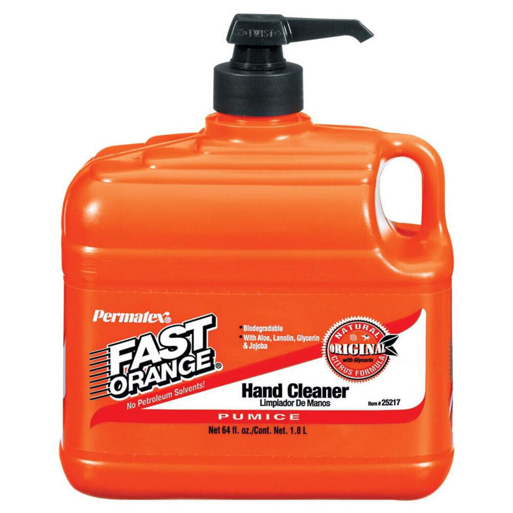 image of Fast Orange Hand Cleaner with Pumice, 64 fl oz