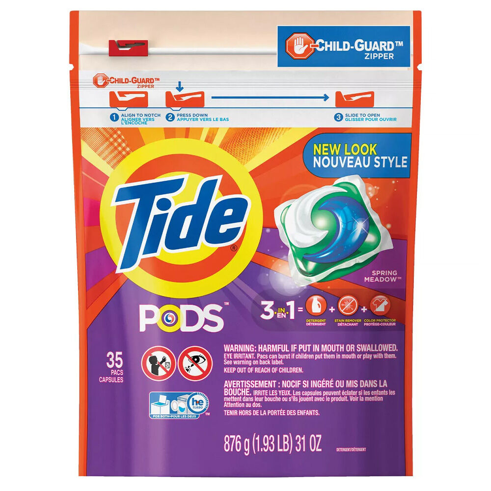 image of Laundry Detergent Pods, Spring Meadow, 35 ct