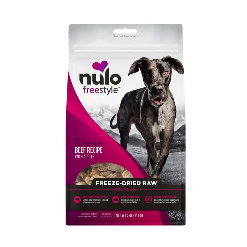 image of FreeStyle Freeze Dried Raw Dog Food- Grain-Free, Beef With Apples, 5 oz
