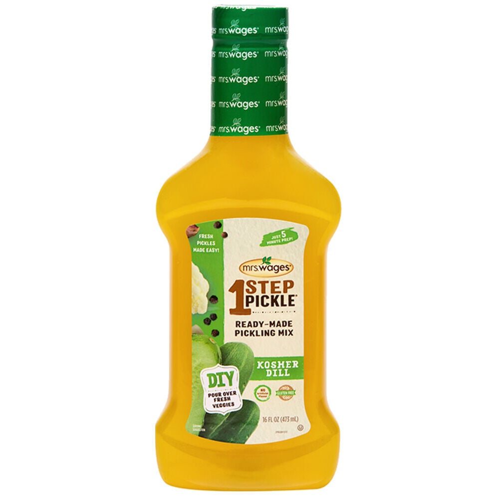 image of 1 Step Pickle Kosher Dill Ready-Made Pickling Mix, 16 fl oz