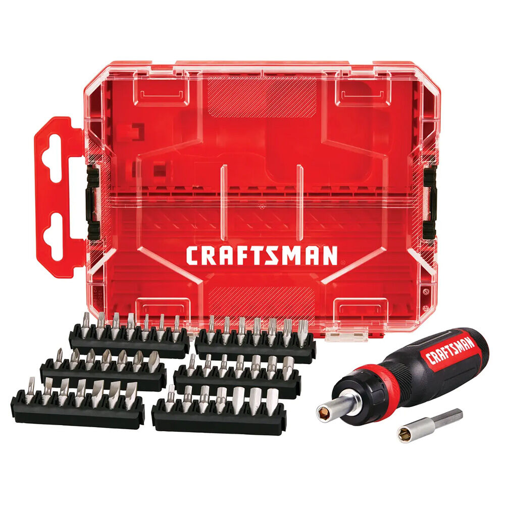 image of Ratcheting Multi-Bit Screwdriver Set, 44 pc