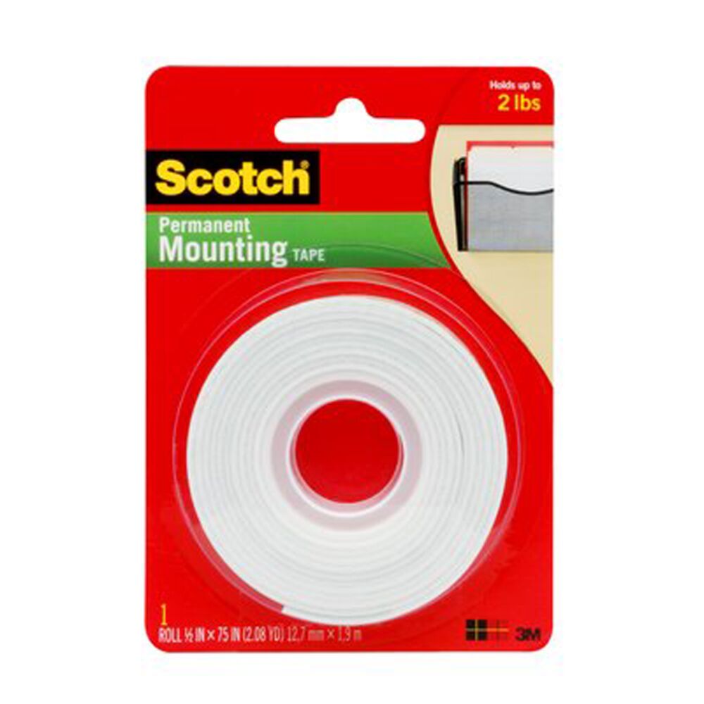 image of 3M Scotch Indoor Mounting Tape, 1/2 in x 75 in
