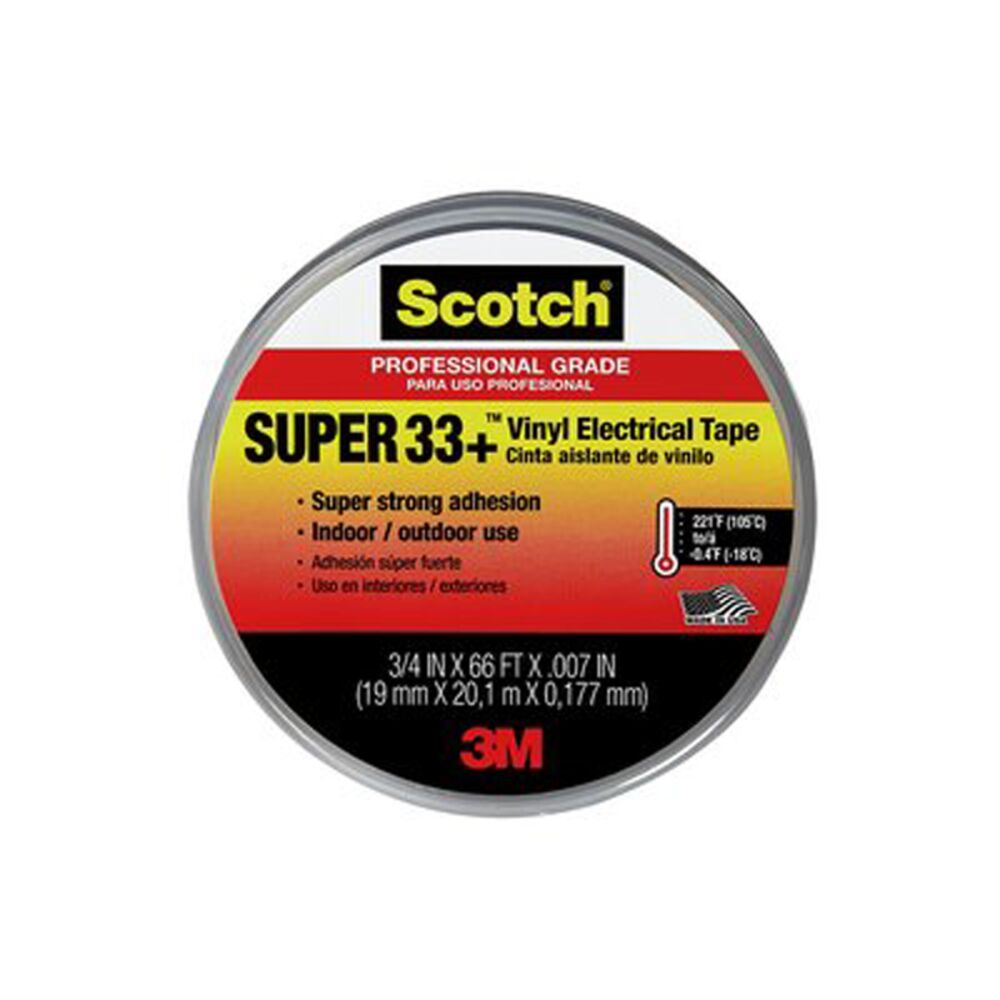 image of 3M Scotch Super 33 Vinyl Electrical Tape, 3/4 in x 66 ft