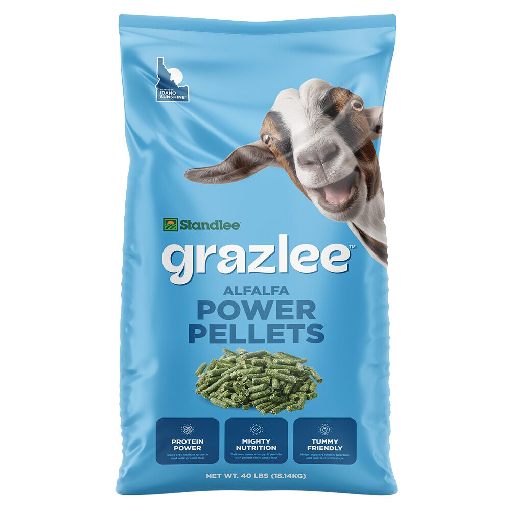 image of Grazlee Alfalfa Power Pellets Goat Feed, 40 lb