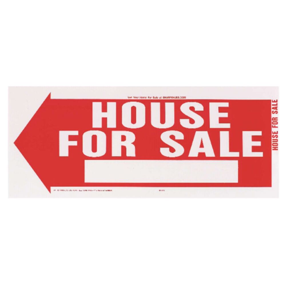 image of English House for Sale Sign Plastic 10 in. H x 24 in. W