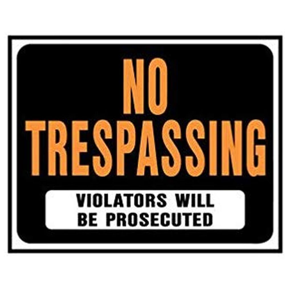 image of SP-104 15-Inch X 19-Inch Plastic No Trespassing Sign