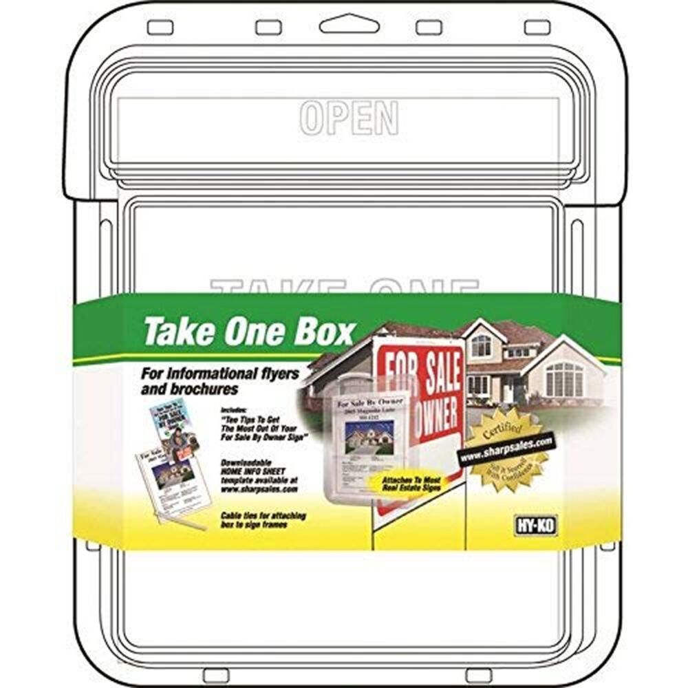 image of 22131 10-1/2-Inch X 15-Inch Clear Take One Box